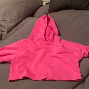 LULULEMON PINK CROPPED HOODIE SIZE 12